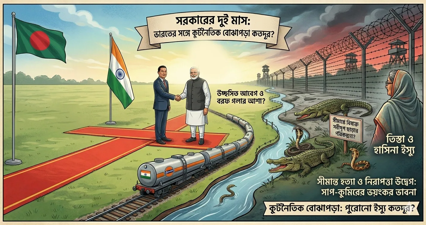 সরকারের দুই মাস: ভারতের সঙ্গে কূটনৈতিক বোঝাপড়া কতদূর?
