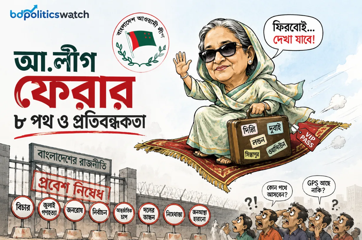 আ.লীগ ফেরার আট পথ, বাস্তবতা ও প্রতিবন্ধকতা