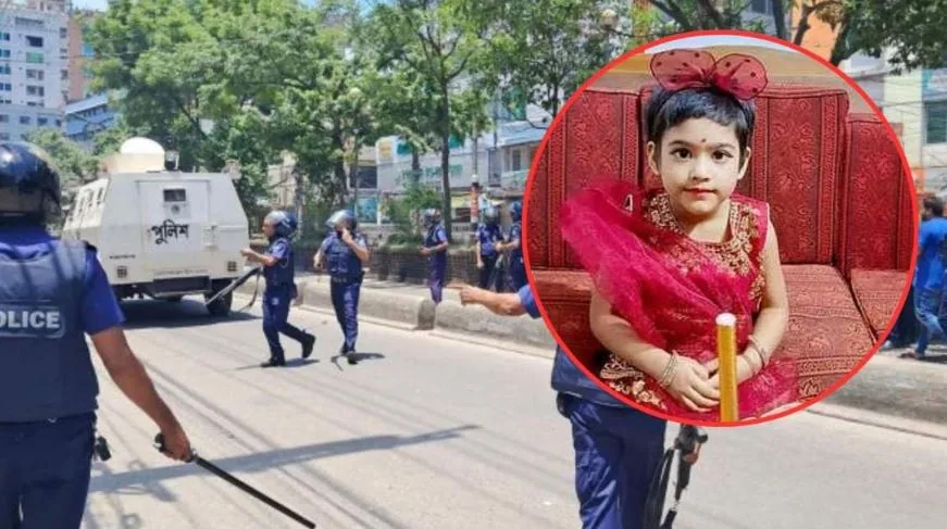 বাসার ছাদে আন্দোলন দেখছিল শিশু রিয়া, বাবার কোলে গুলিবিদ্ধ হয়ে হাসপাতালে মৃত্যু