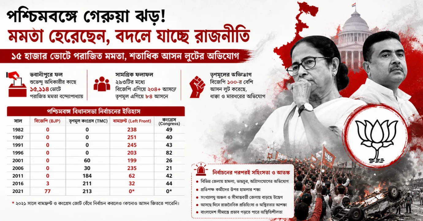 পশ্চিমবঙ্গের রাজনীতির উত্থান-পতনের চার দশক