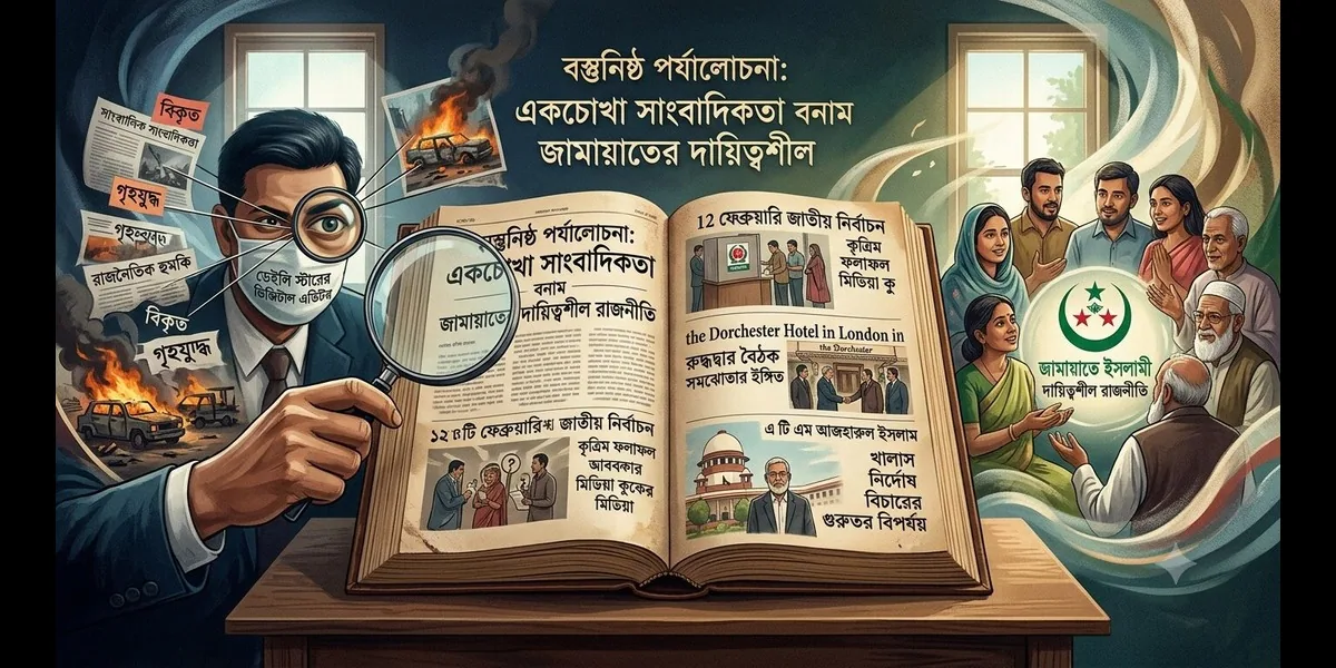 একচোখা সাংবাদিকতা বনাম জামায়াতের দায়িত্বশীল রাজনীতি: একটি বস্তুনিষ্ঠ পর্যালোচনা