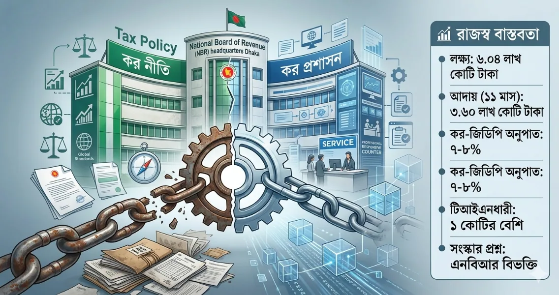 এনবিআর বিভাজন: চার মাসেই সরকারের ইউটার্ন!