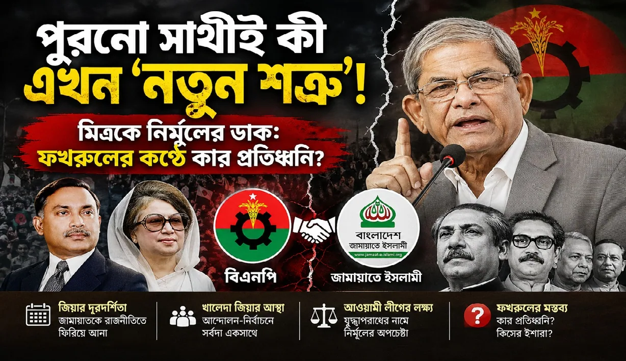 মিত্রকে নির্মূলের ডাক: ফখরুলের কণ্ঠে কার প্রতিধ্বনি?