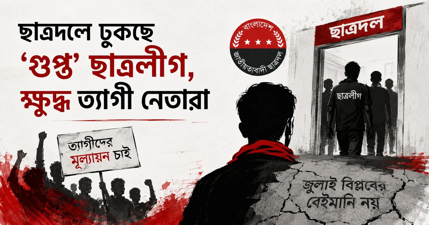 ছাত্রদলে ‘বঞ্চিত’ ত্যাগীরা, পুনর্বাসিত হচ্ছে ‘ছাত্রলীগ’!