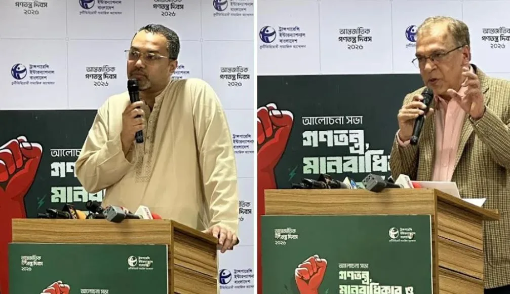 রাজনৈতিক কারণে ৭ মাসে মানবাধিকার লঙ্ঘন হয়নি দাবি মাহদী আমিনের, দ্বিমত টিআইবির